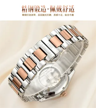 Sieviešu Pulksteņi Rhinestone Modes Sieviešu Rokas pulksteni Luksusa Automātisko, Mehāniskās Dāmas Skatīties Sieviešu Aproce Reloj Mujer Pulkstenis