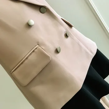 Sieviešu uzvalks jaka 2019 jaunu sieviešu divrindu modes korejas tīrtoņa krāsas uzvalks dāmas jaka augstas kvalitātes