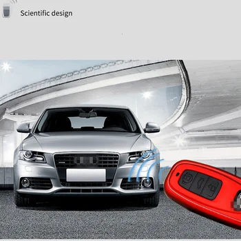 Silikona Oglekļa Šķiedras Auto Taustiņu Gadījumā Fob turētājs Audi A1 A3 A3 8P 8L 8V S3 RS3 Q3 Q7 S3 TT Matēts Vāks KeyChain Auto Piederumi
