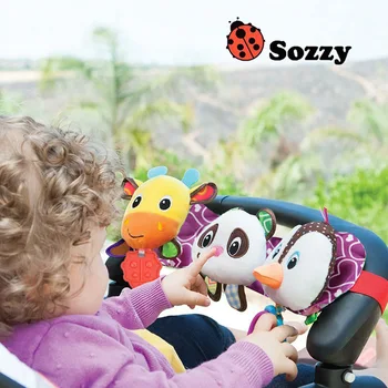 Sozzy Muzikālo Bērnu Rotaļlietas, Ratiņus, Gultiņas Gultas Karājas Bērnu Gultiņa Mobilo Mīksto Panda Briežu Pingvīns Plīša Grabēt Teether, Rotaļlietās, Kas Paredzētas Jaundzimušajiem