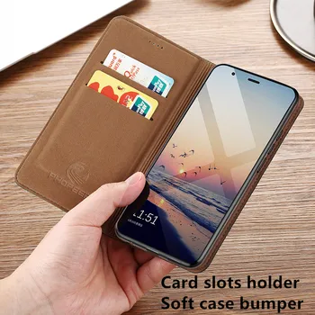 Strausu īstas ādas telefonu gadījumā statīvs maciņš priekš Asus Zenfone 5 2018 ZE620KL/Zenfone 5 Lite ZC600KL tālruni somā kartes slots