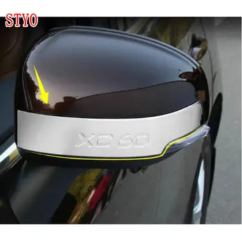 STYO ABS Chrome Auto Sānu Durvis Atpakaļskata Spogulī, Aizsargāt Cinkots Rāmis, Vāks Melns VOLVO XC60 2018-2020