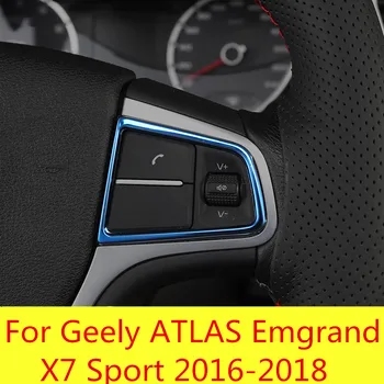 Stūre Sequin apdare Plāksteris Spilgti sloksnes Iekšlietu Auto piederumi Geely ATLAS Emgrand X7 Sporta 2016-2018