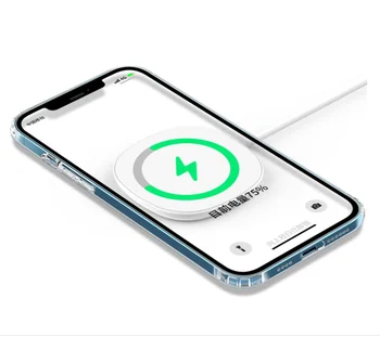 Sākotnējā Skaidrs, Tālrunis Lietā Par iPhone X XR 11 12 Pro Max Gadījumā Atbalstu Magsafe Bezvadu Lādēšanas Luksusa Caurspīdīgu Aizmugurējo Vāciņu