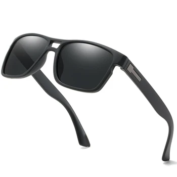 Taisnstūra Lielo Rāmi Saulesbrilles Vīriešiem Polarizētās UV400 Objektīvs Vintage Modes Saules Brillēm, Braukšanas Vīriešu Dāma