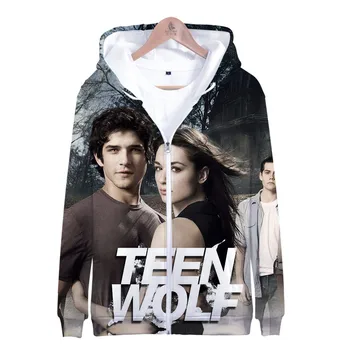 Teen Wolf 3D Pilnu Drukas Tracksuit lielgabarīta Hoodies sporta krekli Streetwear moletom pelēkā vārna sporta Krekls Vīriešiem Sieviešu Plus Izmērs 4XL