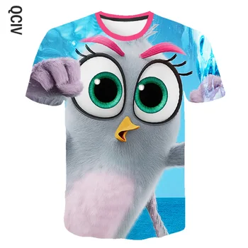 Vasarā Jaunu Angry Movie 2 Bērnu T-krekls Modes Jauks t-krekls Putnu 2 Streetwear Zēniem un Meitenēm, t krekli