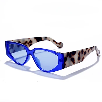 Vintage Punk Cat Eye Saulesbrilles Sieviešu 2020. Gadam Luksusa Modes Laukumā Saulesbrilles Vīriešiem Retro Sarkanā Leopard Steampunk Brilles Toņos UV400