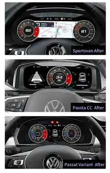 VW B8 Passta CC golf 7 GTI Variant R-Line Sportsvan Auto LCD mērinstrumentu Paneļa, Paneļa Nomaiņa Viedo Multivides