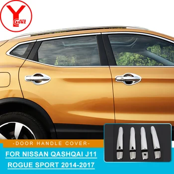 YCSUNZ chrome ABS automašīnu durvju roktura aizsargs segtu piederumi nissan qashqai j11 negodīgi navara np300 2016 2017 2018