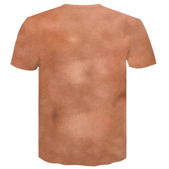 Ziņas 2020. gadā! Harajuku T-krekls ir 3D modelis, interesanti, kailu ādu, T-krekls, krūšu muskuļu vīriešu T-krekls, krekls, dīvaini, vīriešu