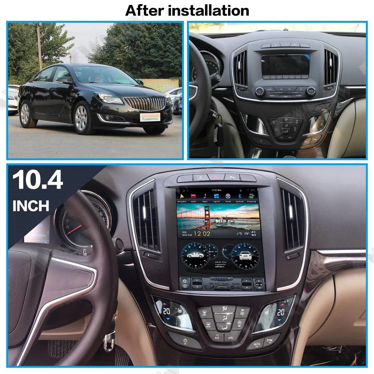 128G PX6 Tesla Stilu Lielā Ekrāna Android 9.0 Auto Multimedia Player Buick Regal 2008-2013 auto GPS Audio Radio stereo galvas vienības