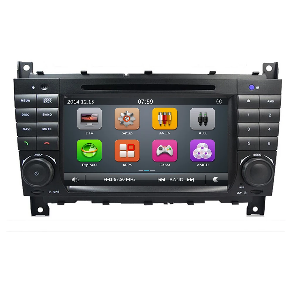 2 DIN Auto DVD GPS For Mercedes/Benz W203 W209 W219 W169 A160 C180 C200 C230 C240 CLK200 CLK22 radio stereo