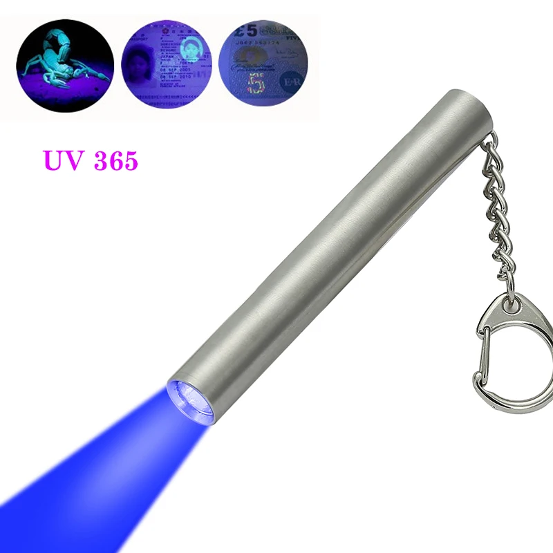 Anjoet LED UV 365nm Lukturīti Purpura Violets Gaismas lāpu, Lukturi Lanterna Luminiscences aģenta noteikšanas Izmantot AAA vai 10440 Akumulators