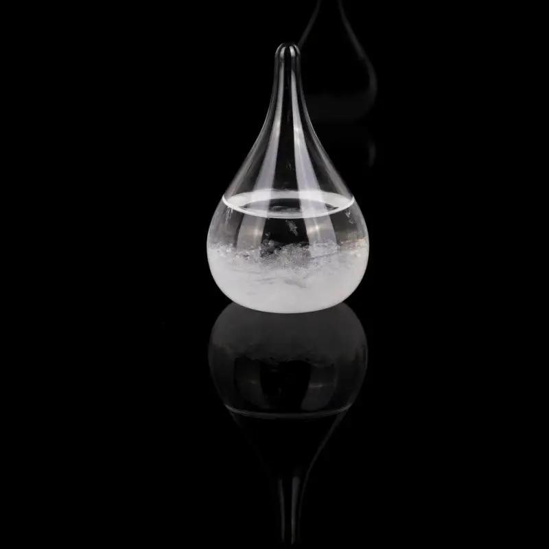 Stilīgs Darbvirsmas Laika Prognoze Ūdens Piliens Stikla Pudele Barometrs Pudeles Laika Apstākļu Stacijas