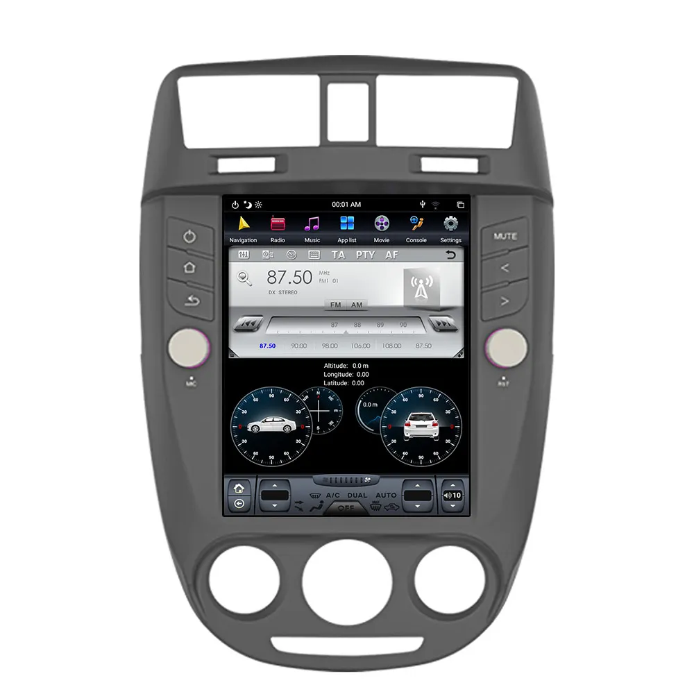 Auto Android 9.0 paneļa Tesla Stila Ekrāna Automašīnas radio lentes Buick Excelle 2008-Auto Stereo Auto Multimediju Atskaņotājs, video