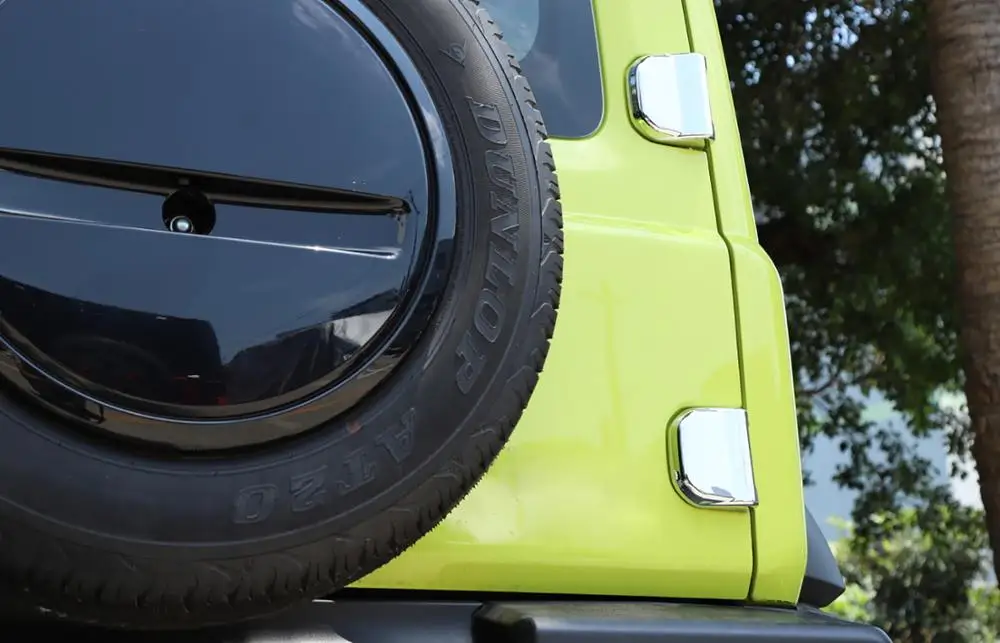 Par Suzuki Jimny 2019 2020 JB74 Tailgate Viru Apdare Vāciņš Melns, Aizmugures Durvju Eņģes Decal Uzlīmes ABS Chrome Auto Piederumi