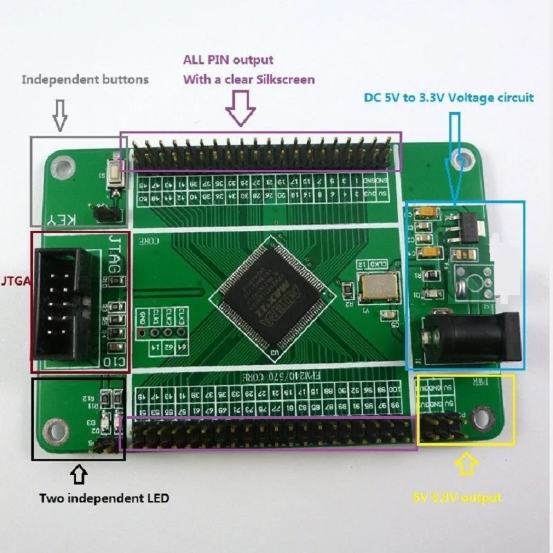TB282 ALTERA MAX II EPM570 CPLD Minimālās Sistēmas Kodols Attīstības padomes EPM570T100C5N Aizstāt EPM240 PLD FPGA Programmējamās