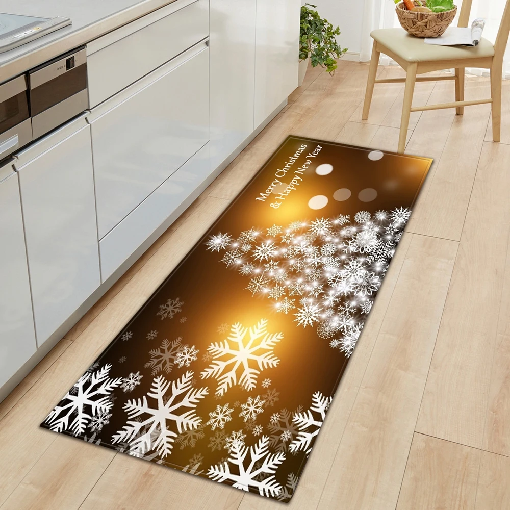 Priecīgus Ziemassvētkus Virtuves Mat Guļamistaba Gaitenis Tatami Apdares Ilgi Paklāju Ieejas Doormat Balkons, Vannas Istaba Anti-Slip Grīdas Paklājs