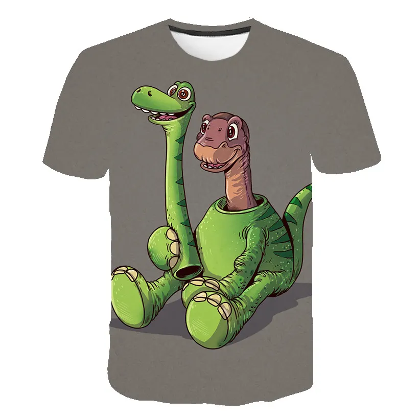 Jaunu 3D dinozauru Zēni/meitenes T-krekls Bērniem, dzīvnieku T-krekls Vasaras Īsām Piedurknēm Gadījuma cute Baby zēnu drēbes Top Bērnu Apģērbs