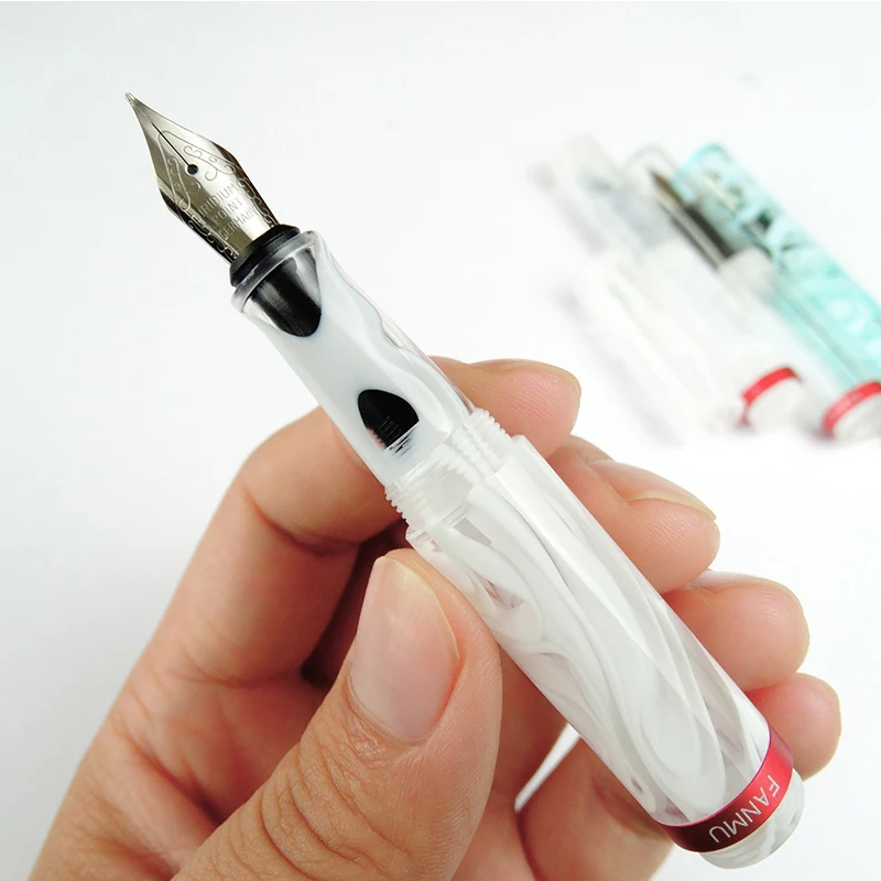 Wancai FUNMU Mini Strūklaka Pildspalva Caurspīdīgs Kabatas Lieluma Ceļojumu Īss Pen F Nib 0.5 mm Eyedropper Strūklakas Pildspalvas Tintes Pildspalvas un Kancelejas preces