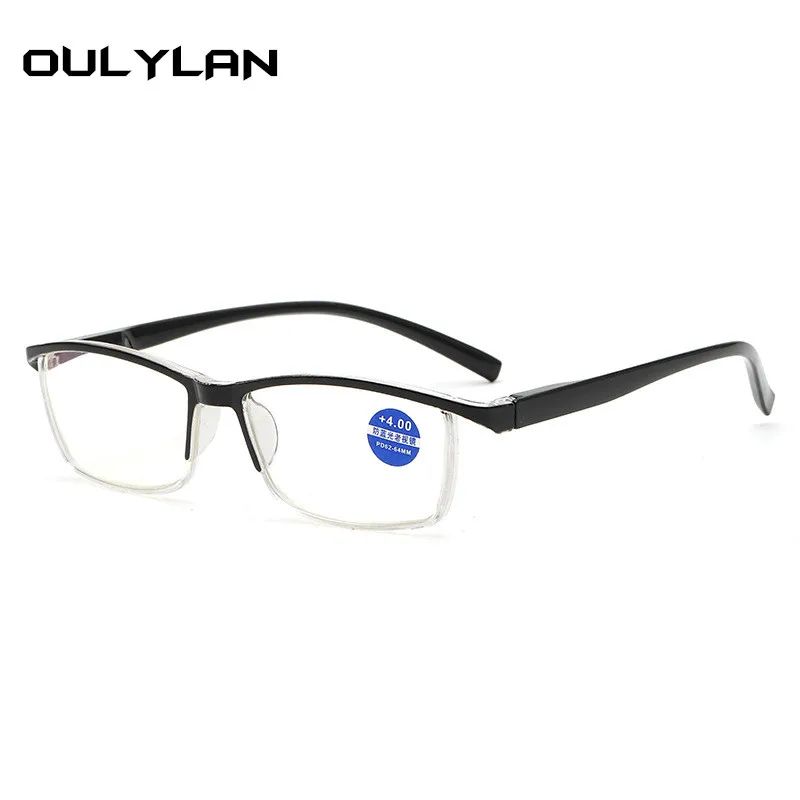 Oulylan Lasīšanas Brilles Sievietēm, Vīriešiem Zilā Gaisma Pretbloķēšanas Datoru Brilles Puse Rāmja Brilles Vecuma Tālredzība Lasītājs +1.0 4.0