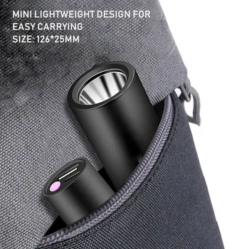 Āra Portatīvie Mini Lukturītis USB Direct Charging1800Amh Power Bank COB XPE LED Augstums Lukturīti par tūrisma Pārgājieni Zvejas