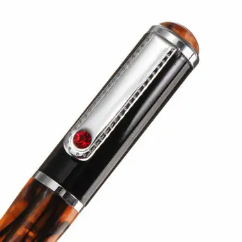 Šanhajas Fuliwen 831 Fountain Pen Dzintara Akrila Sveķu Metāla Tintes Pildspalvu Vidējā nib 0.7 mm, Kancelejas preces, Biroja, skolas piederumi Rakstīšanai